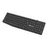Kabelgebundene Full-Size-Tastatur NATEC NAUTILUS NKL-1950 — USB, QWERTY US International, 105 Tasten, Schwarz