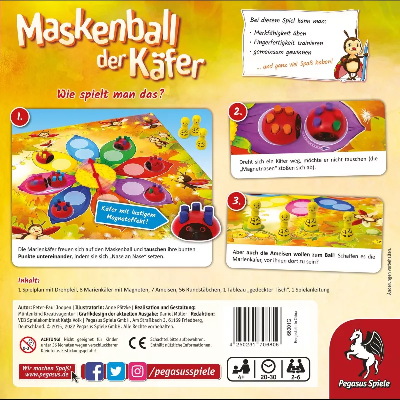 Maskenball der Beetle, Brettspiel Kinderspiel des Jahres 2002