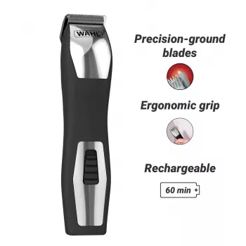 Trimmer Wahl GroomsMan Pro Battery Schwarz Edelstahl 0,7 mm 3 cm