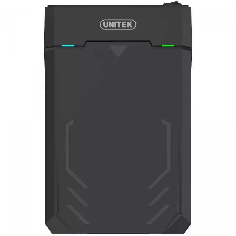 HDD/SSD-Gehäuse Unitek Y-3035 — 2,5/3,5 Zoll SATA, USB 3.2 Gen 1 (USB Typ-B), 6 Gbit/s, Schwarz, AC-Adapter