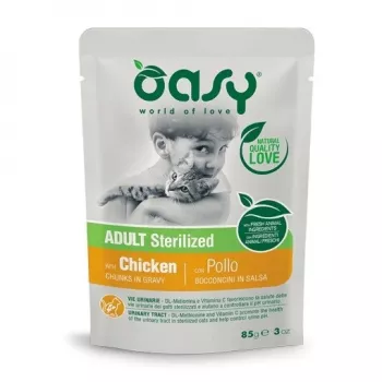 Oasy Chunks in Soße Adult Sterilized Huhn 85 g