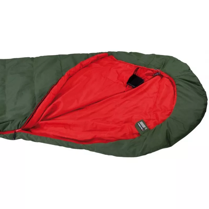 Mumienschlafsack Pak 1000 ECO (Dark Green/Rot)