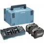 MAKITA 191Y97-1 - Stromversorgungs-Kit geeignet für XGT-Geräte (40V XGT Lithium-Ion | bestehend aus 2x BL4080F Akku 8,0 Ah, DC40RB Doppel-Schnellladegerät, Transportkoffer) (191Y97-1)