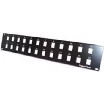 Patchpanel Tecline 908060 für 24 Keystone-Anschlüsse, 1U Rackeinbau