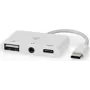 Nedis CCGB64790WT01 Laptop-Dockingstation & Port-Replikator Kabelgebunden USB 2.0 Typ-C Weiß (CCGB64790WT01)
