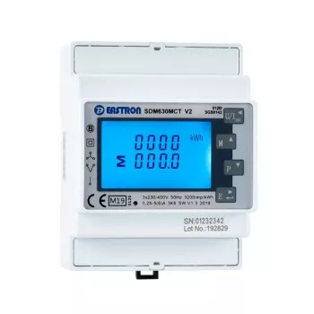 Solplanet Zubehör // 3-Phasen-Energiezähler für Solplanet-Wechselrichter / Eastron SDM630-MCT / Halbindirekte Messung mit Stromwandlern (nicht enthalten) / 2 Jahre Garantie