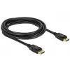 Delock - DisplayPort-Kabel - DisplayPort (M) zu DisplayPort (M) - 3 m - verriegelt - Schwarz