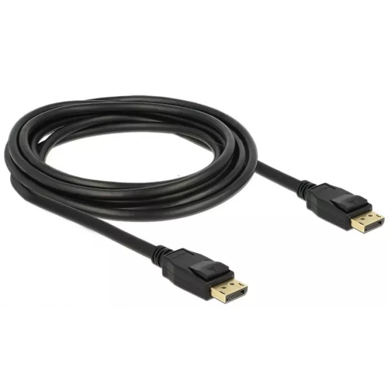 Delock - DisplayPort-Kabel - DisplayPort (M) zu DisplayPort (M) - 3 m - verriegelt - Schwarz