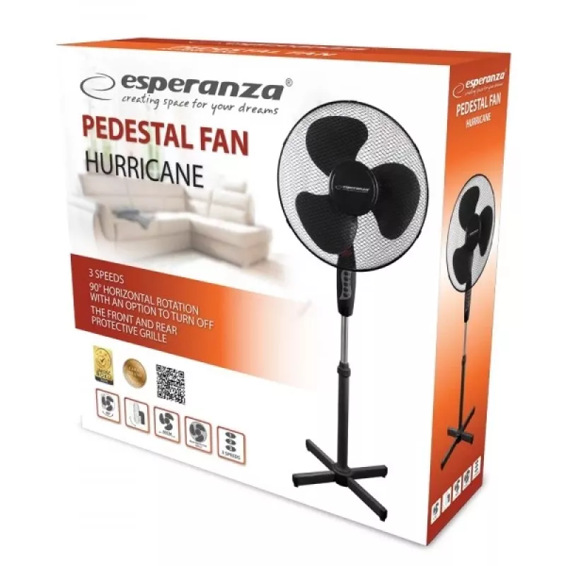 Esperanza EHF001KK Haushaltsventilator Schwarz