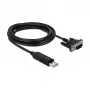 Serielles Kabel DeLOCK 66282 Schwarz 1,8 m RS-232 USB Typ-A