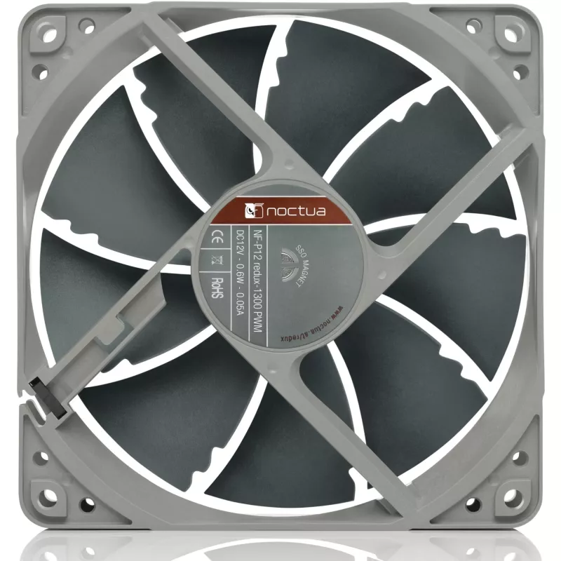 Gehäuselüfter Noctua NF-P12 redux-1300 PWM, 120 mm, 1300 U/min, 12 V, 4-Pin-PWM, 92,3 m³/h, 19,8 dB