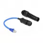 Netzwerkkabel DeLOCK 66809 Schwarz Blau 0,25m Cat6 SF/UTP