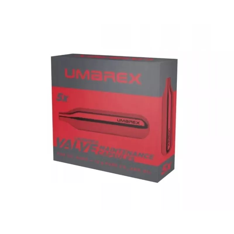 CO2-Kapseln UMAREX KOL.121-229 12 g — Metall 12 g, 5er-Pack für Luftgewehre und RAM-Markierer