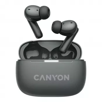 Canyon CNS-TWS10BK Kopfhörer und Headset True Wireless Stereo (TWS) In-Ear für Anrufe/Musik/Sport/Alltag USB Typ-C Bluetooth Schwarz (CNS-TWS10BK)