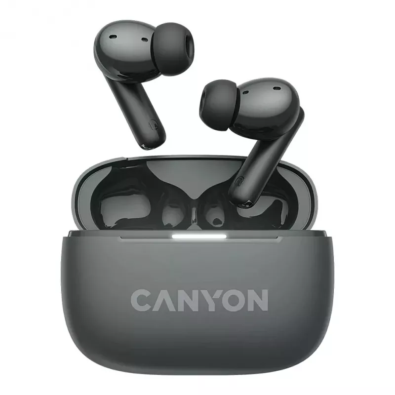Canyon CNS-TWS10BK Kopfhörer und Headset True Wireless Stereo (TWS) In-Ear für Anrufe/Musik/Sport/Alltag USB Typ-C Bluetooth Schwarz (CNS-TWS10BK)