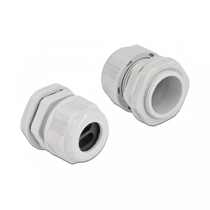 Kabelverschraubung DeLOCK 60394 Grau Kunststoff 2 Stk.
