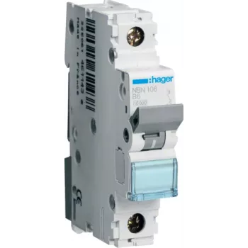 Leitungsschutzschalter Hager NBN106 1P, 6 A, 50–60 Hz, 17,5 mm breit