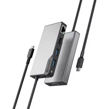 ALOGIC USB-C Fusion MAX 6-in-1 Hub V2 – Dockingstation – USB-C 3,1 Gen 1 – VGA, HDMI – 1GbE (UCFUPRGVV2-SGR)