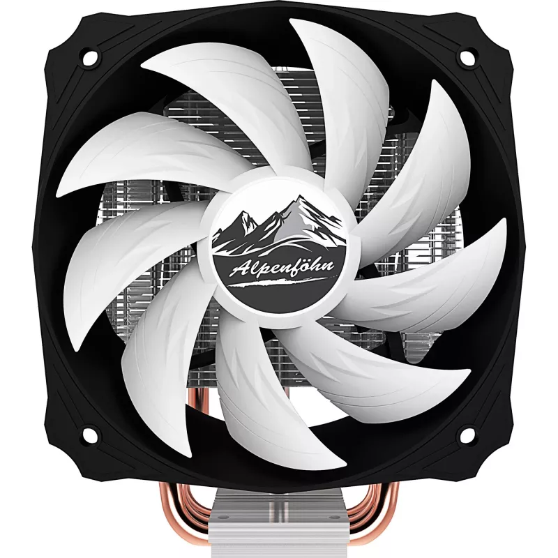 Alpenföhn Ben Nevis Prozessorkühler 12 cm Schwarz, Kupfer, Silber, Weiß
