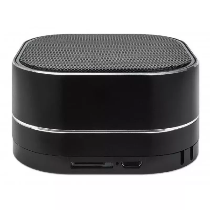 Tragbarer Lautsprecher Manhattan Metallic, Schwarz