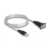DeLOCK 63465 Serielles Kabel Schwarz Transparent 1,8 m USB Typ-A DB-9