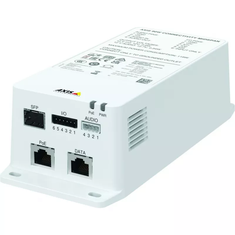 Midspan Axis TU8003 90W Kabelgebundenes Ethernet 10/100/1000 Mbit/s Weiß