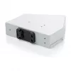 DIN-Schienen-Glasfaser-Spleißverteiler DIGITUS DN-96894 — abgewinkelt, 6 SC SX / LC DX, Aluminium, grau