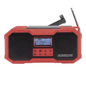 Albrecht DR 112 DAB+ Outdoor-Handkurbelradio UKW, SOS, Taschenlampe, Solar, Powerbank (27911)