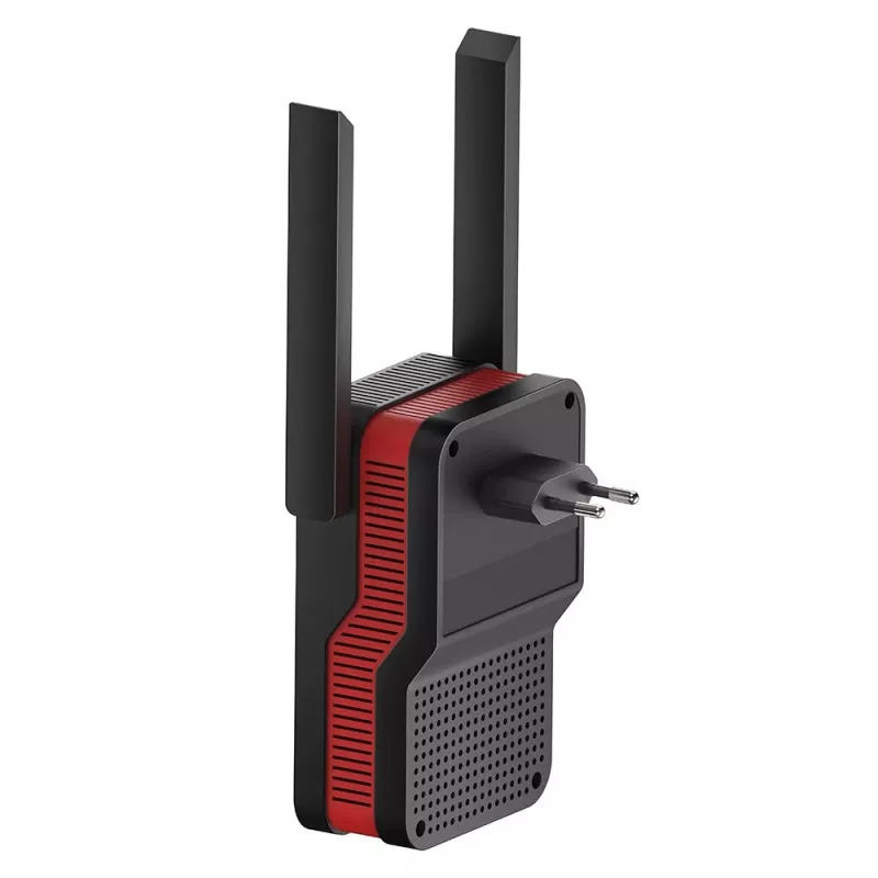 Wi‑Fi Signalverstärker Cudy RE3000 2400–5000 MHz, 802.11ax/ac/n/g/b/a, Ethernet 100 Mbps, externe Antenne, schwarz/rot