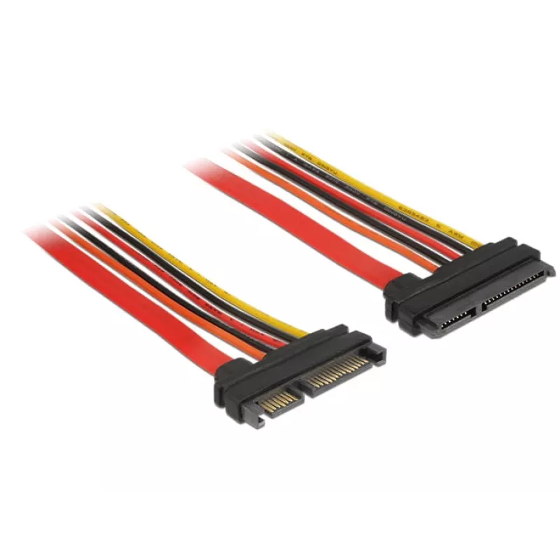 SATA-Kabel DeLOCK 84917 0,1 m SATA 22-polig Orange Rot Gelb