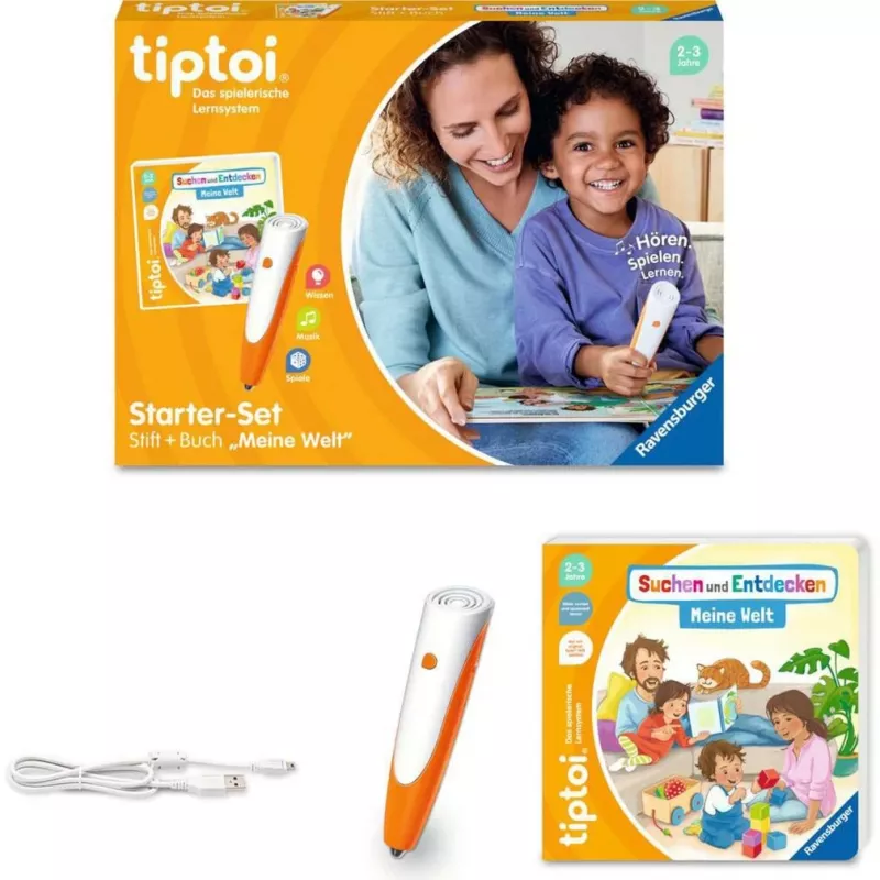 tiptoi Starter-Set: Suchen und Entdecken - Meine Welt, Lernbuch Stift und Bilderbuch