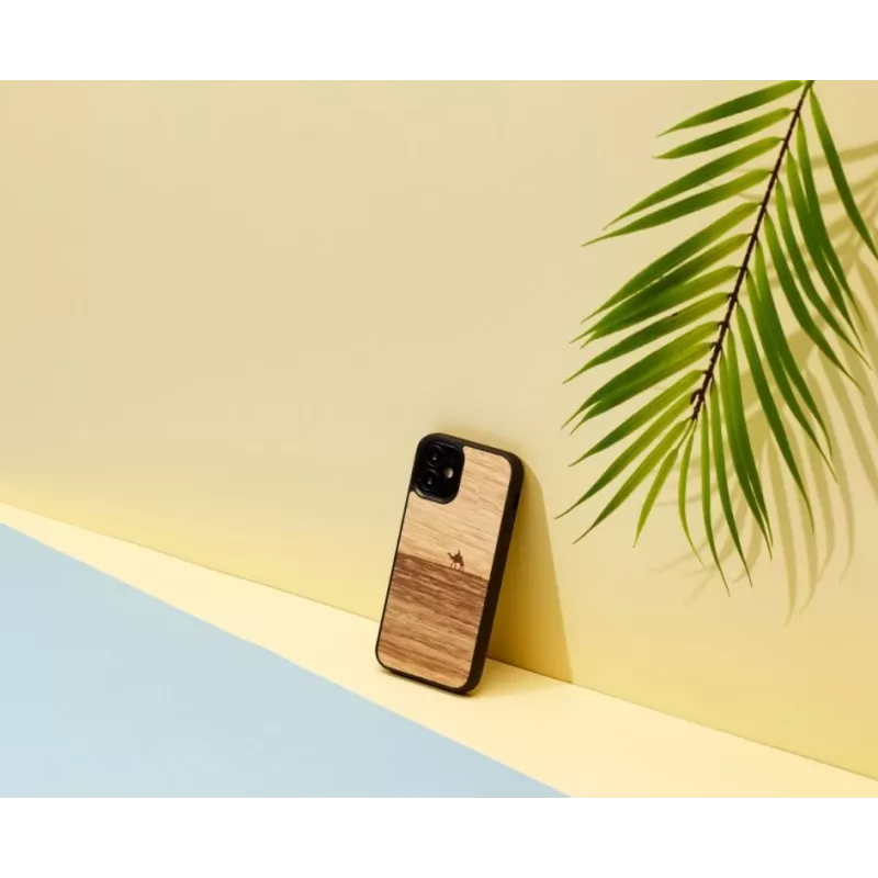 Schutzhülle Man and Wood für iPhone 12 mini — Terra Schwarz