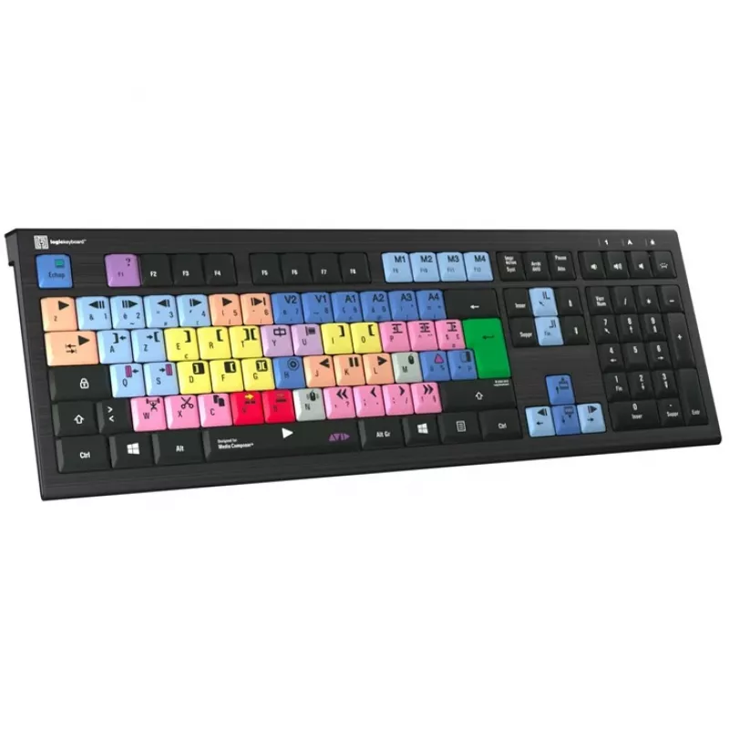 Logickeyboard LKB-MCOM4-A2PC-FR Tastatur USB AZERTY Französisch Schwarz (LKB-MCOM4-A2PC-FR)