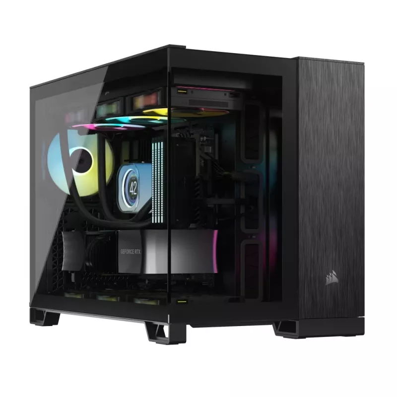 PC-Gehäuse Corsair CC-9011287-WW Midi-Tower Aluminium, Schwarz