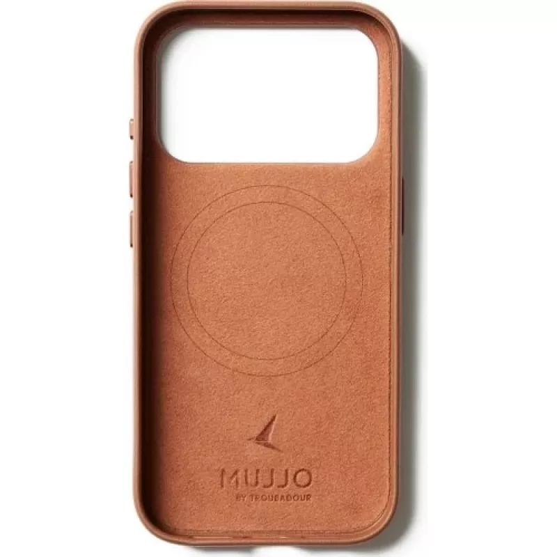 Mujjo Full Leder Case MagSafe Case für iPhone 17 Pro Braun