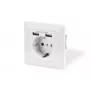 Sicherheitssteckdose für Unterputzmontage Digitus DA-70613 mit 2 USB-Anschlüssen