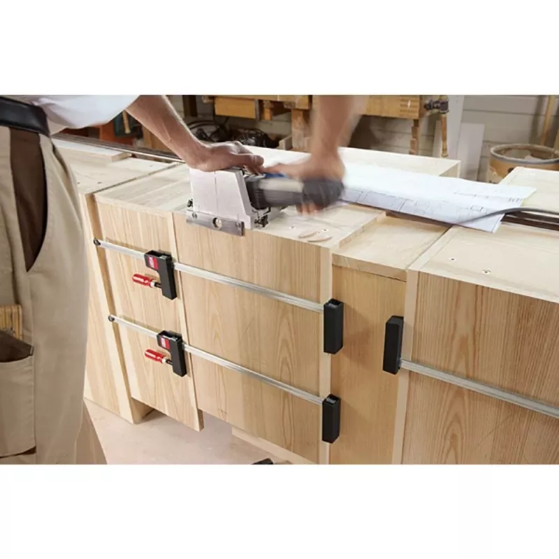 Bessey UniKlamp UK100 Zwinge, 1000 mm Länge, 80 mm Ausladung, schwarz/rot
