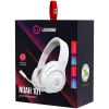 LORGAR Noah 101, Gaming-Headset mit Mikrofon, 3,5-mm-Klinkenanschluss, Kabellänge 2 m, faltbares Design, PU-Leder-Ohrpolster, Größe: 185*195*80 mm, 0,245 kg, weiß