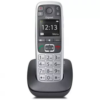 Gigaset E560 Telefon DECT-Telefon Rufnummernanzeige Schwarz, Silber