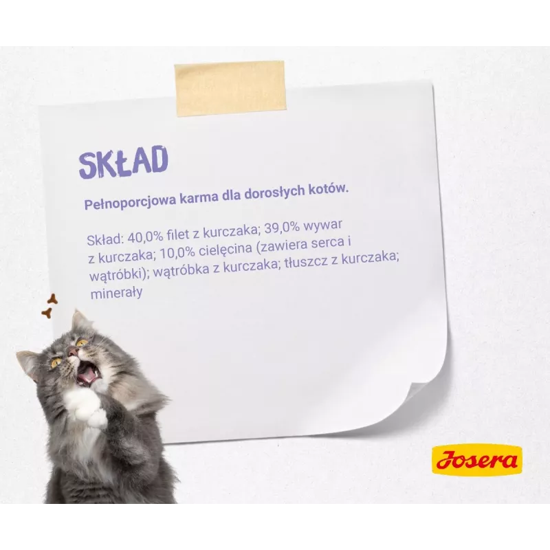 JOSERA Hühnerfilet mit Kalb - Nassfutter für Katzen - 70 g