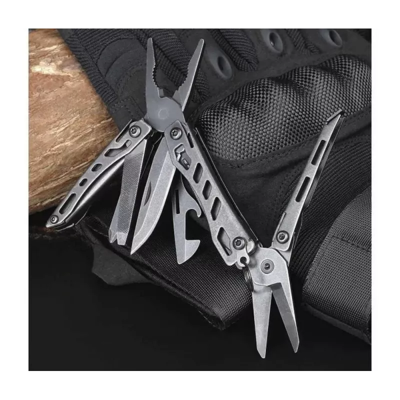 Multitool Nextool Mini FLAGSHIP NE20122 — 10-in-1 kompaktes Edelstahl-Multitool, schwarz, 67×27×17 mm, 83 g
