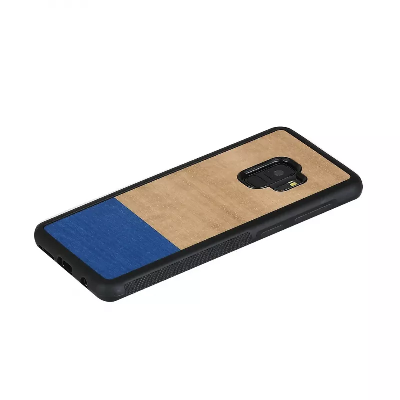 Handyhülle man and wood für Samsung Galaxy S9 – taubenschwarz, schützende Hartschalen-Rückabdeckung