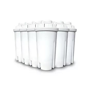 Ersatz-Wasserfilterkartuschen-Set für Turbo-Heißwasserspender Caso 01841 — 6 Stück, weiß