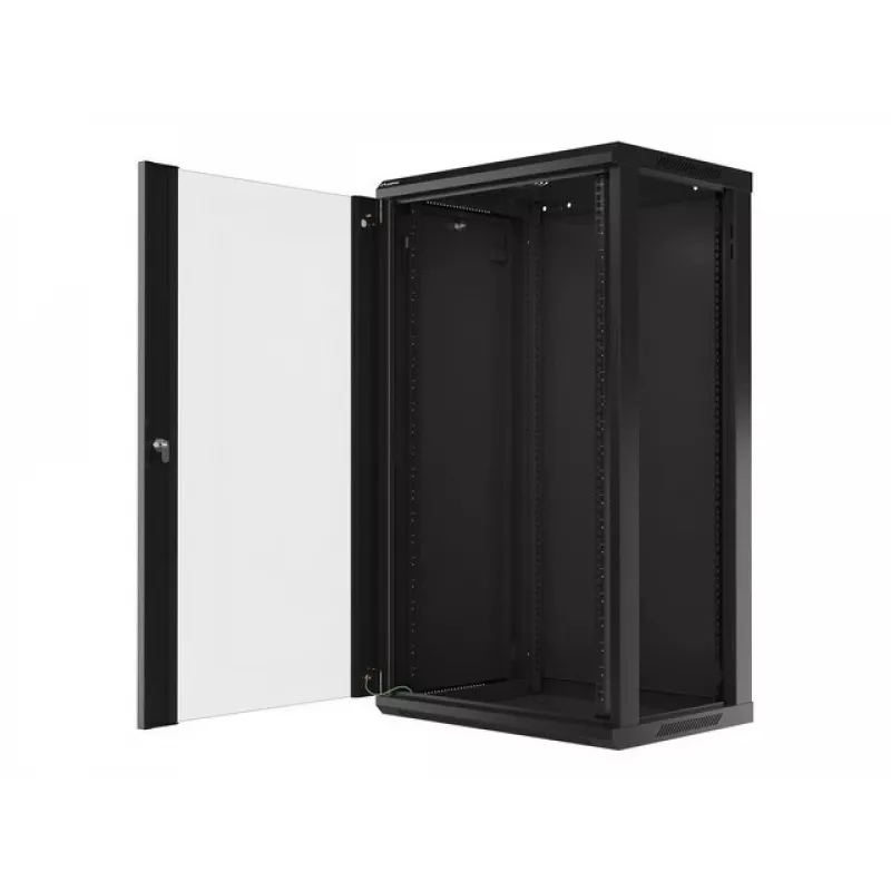 Wandmontierter Schrank LANBERG WF01-6422-10B, 22U, 19 Zoll, 600x450x1085 mm, Stahl, Schwarz