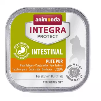 Nassfutter für Katzen animonda INTEGRA Protect Intestinal 100 g — Truthahn, ausgewachsene Katzen, Verdauungsunterstützung