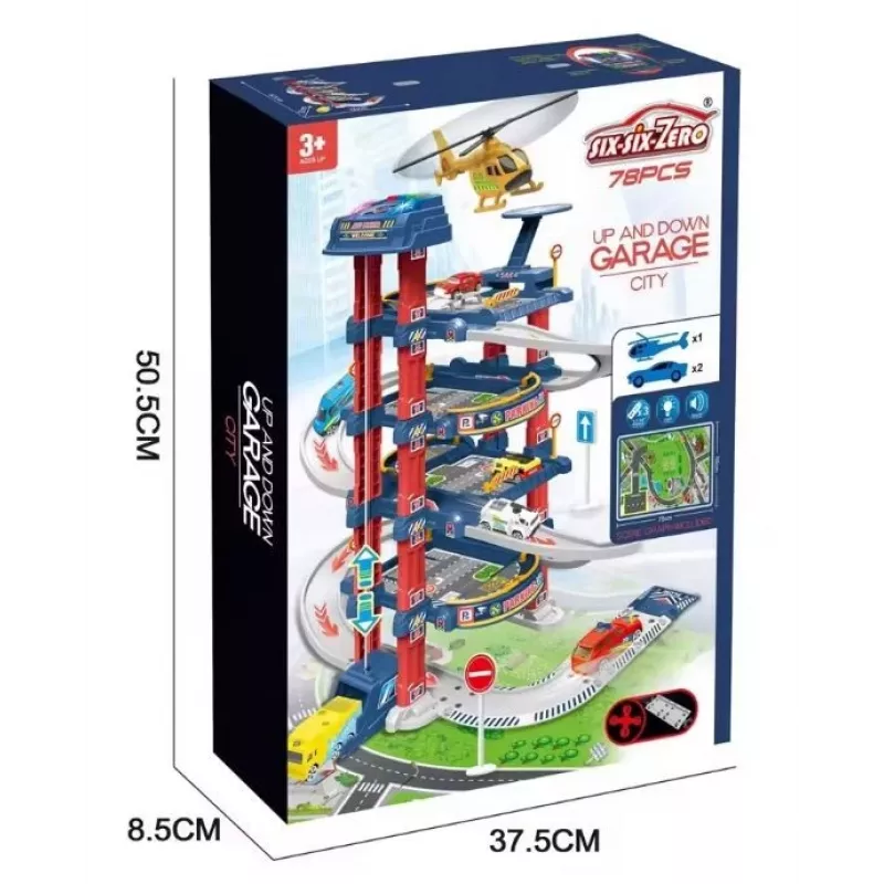 Extralink Kids | Parkhaus | Garage mit elektrischem Lift Spielzeugautos für Kinder