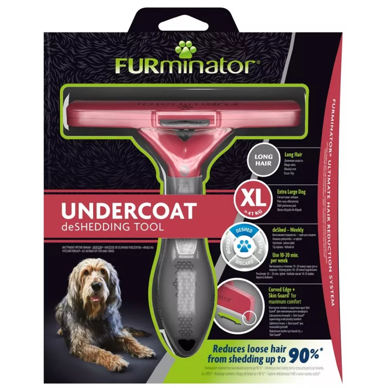 DeShedding-Tool FURminator FUR151234 für langhaarige Riesenrassen, schwarz, 470 g