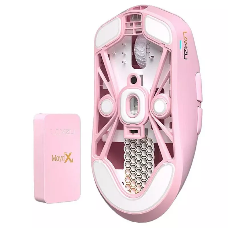 Maus Lamzu MAYA X 8K Wireless Gaming Maus Hellrosa USB