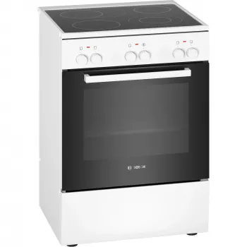 Bosch HKA090220 Herd Freistehender Herd Elektro Keramikkochfeld Weiß