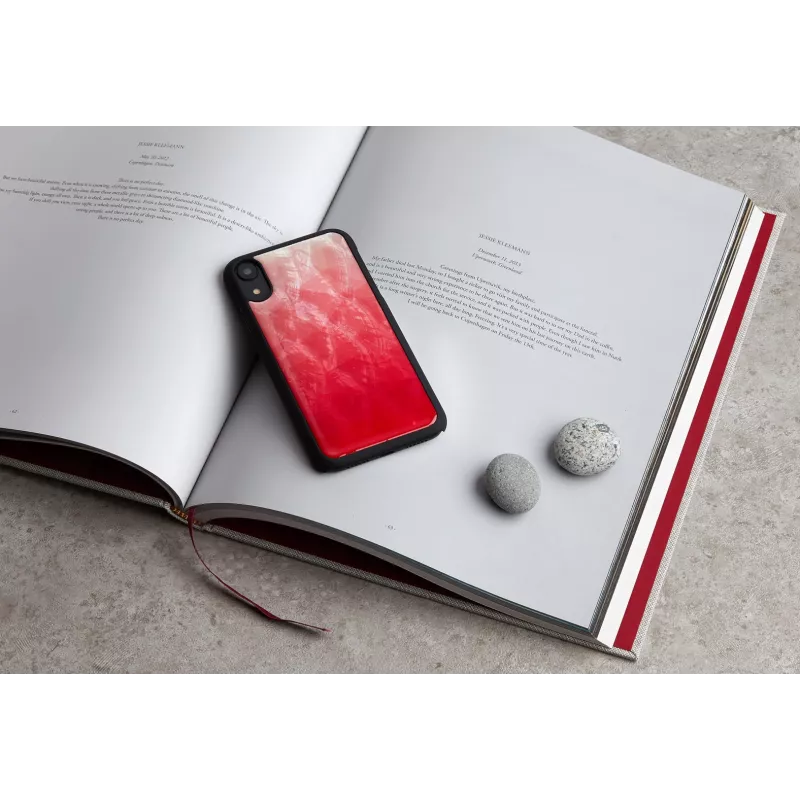 Handyhülle iKins für iPhone XR — pink lake und schwarz zweifarbige Schutzhülle